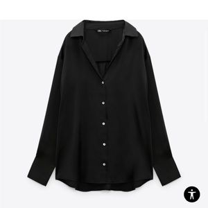 Zara satin button up